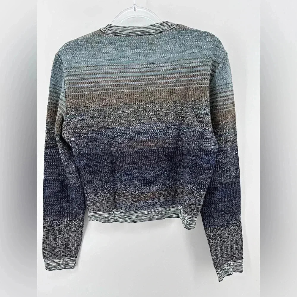 NWT Missoni Gradient Wool Thick Knit Multicolor Sweater Luxury Size M - Picture 6 of 13
